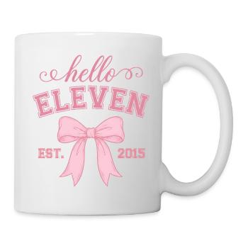 Bonjour Eleven Est 2015 Pink Bow Design - Mug blanc - blanc - Droite