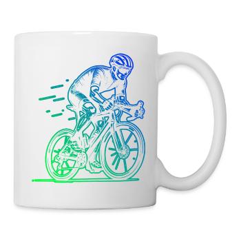 Motif emblématique du vélo de route - Mug blanc - blanc - Droite