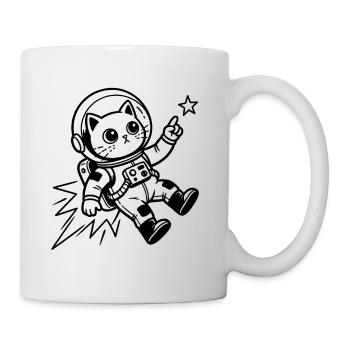 Cat Astronaut in Space - Mug - white - Right