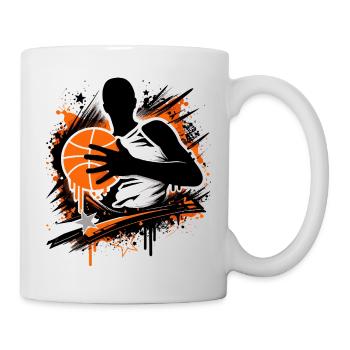 Basketball player with ball - Mug - white - Right