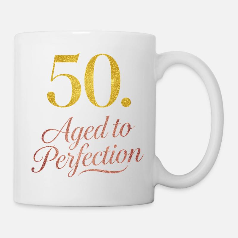50th Birthday Aged To Perfection - Mug - white