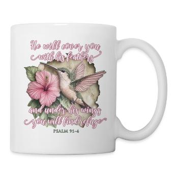 Bibelvers Christlich Kolibri - Tasse - Weiß - Rechts