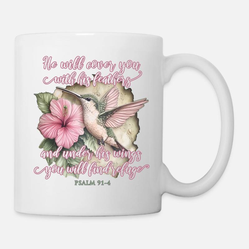 Bibelvers Christlich Kolibri - Tasse - Weiß