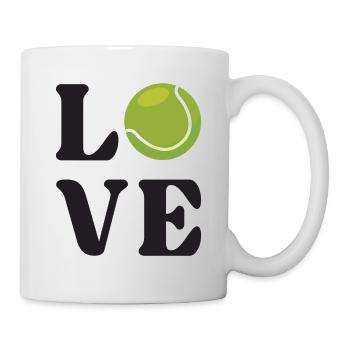 Tennis-Liebhaber - Tasse - Weiß - Rechts