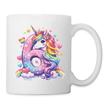 Anniversaire de la licorne – 6 ans - Mug blanc - blanc - Droite