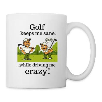 Golf - keeps me sane - Mug - white - Right