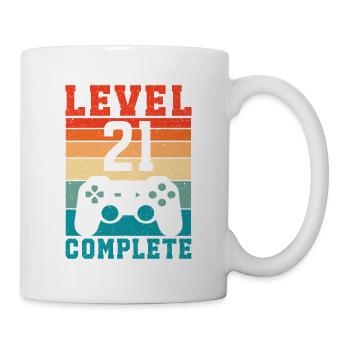 21st Birthday Level 21 Complete 21 Years Gamer - Mug - white - Right
