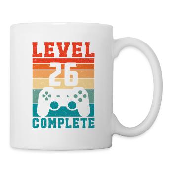 26. Geburtstag Level 26 Complete 26 Jahre Gamer - Tasse - Weiß - Rechts