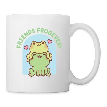 Cute Frogs Stacked Together Friends Frogever - Mug - white - Right