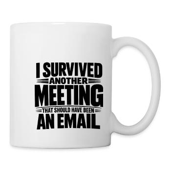 Drôle d’humour au bureau Conception des e-mails - Mug blanc - blanc - Droite