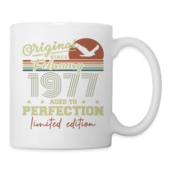 Anniversaire février 1977 - Mug blanc - blanc - Droite