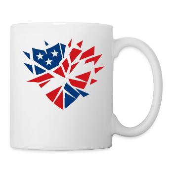 Arrêtez le cœur de protestation contre l’expulsion - Mug blanc - blanc - Droite