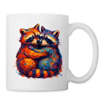 Glowing raccoon duo - Mug - white - Right