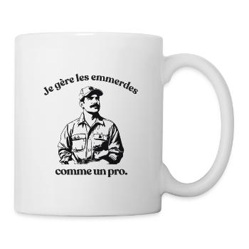 Dealing with trouble like a pro - Mug - white - Right