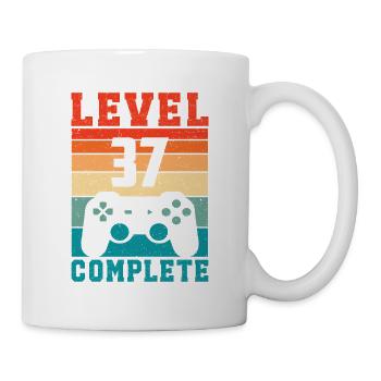 37th Birthday Level 37 Complete 37 Years Gamer - Mug - white - Right