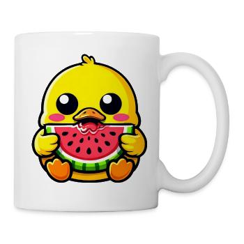 Été du canard doux Chibi Kawaii Melon - Mug blanc - blanc - Droite