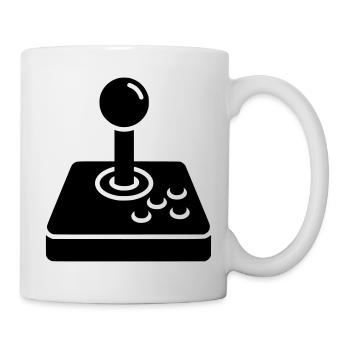 Retro Joystick Arcade Icon - Tasse - Weiß - Rechts