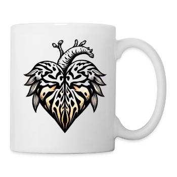 Tribal Tattoo Heart - Wild, Strong & Mysterious - Mug - white - Right