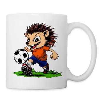 Igel Fussballer - Tasse - Weiß - Rechts