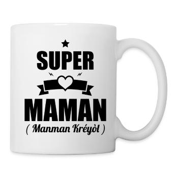 Super Mom Gift - Manman Kréyòl T-Shirt - Mug - white - Right