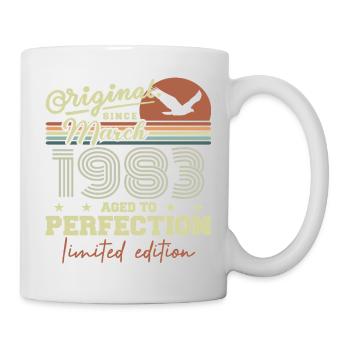 Geburtstag März 1983 - Tasse - Weiß - Rechts