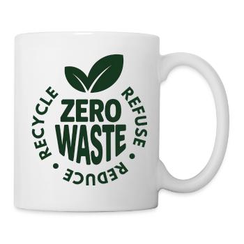 Zero Waste umweltfreundliches Abzeichendesign - Tasse - Weiß - Rechts