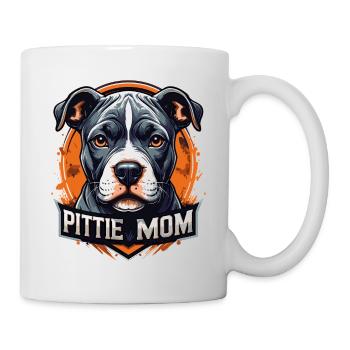 Pittie Mom Pitbull Art - Tasse - Weiß - Rechts