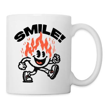 Smile! Fiery Friend Smiley - Mug - white - Right