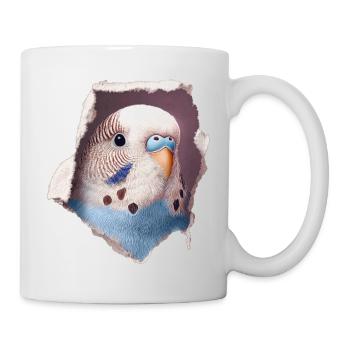 Perruche ondulée - Mug blanc - blanc - Droite