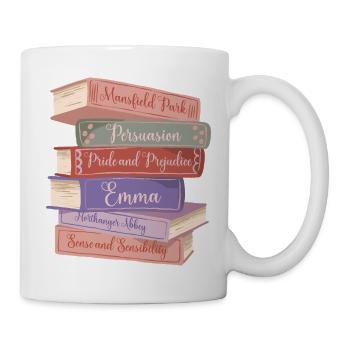 Jane Austens Romane V - Tasse - Weiß - Rechts