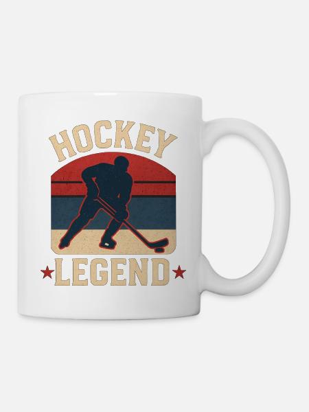 Légendes du hockey – articles de fans de hockey sur glace - Mug blanc - blanc