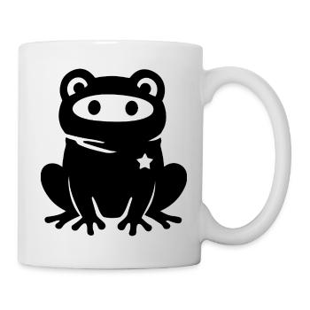 Masked Frosc with Star – Antifascism Antifa - Mug - white - Right
