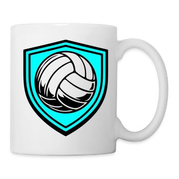 Blason du ballon de volley-ball - Mug blanc - blanc - Droite