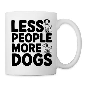 Moins de gens - plus de chiens - Mug blanc - blanc - Droite