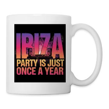 Fête d’Ibiza - Mug blanc - blanc - Droite