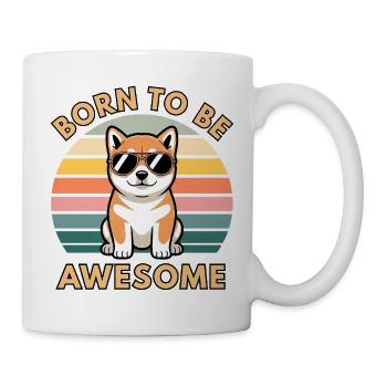 Cool Shiba Inu Né pour être génial Lunettes de soleil - Mug blanc - blanc - Droite