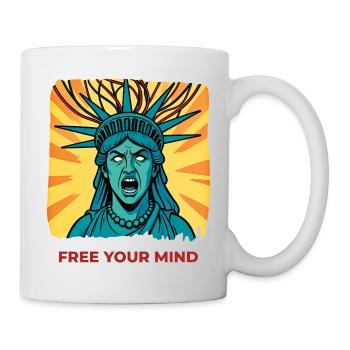 BEFREIE DEINEN GEIST #3 – Freiheit & Rechte - Tasse - Weiß - Rechts