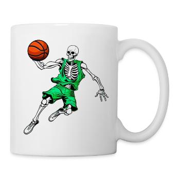 Skeletons Basketball / Hooper Skull - Mug - white - Right