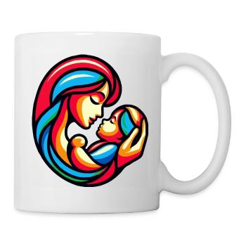 Colorful Mother-Child Harmony - Mug - white - Right