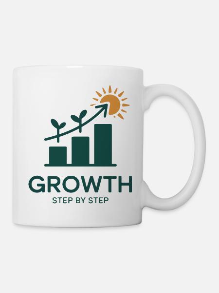 Growth Step by Step – Success & Growth - Mug - white