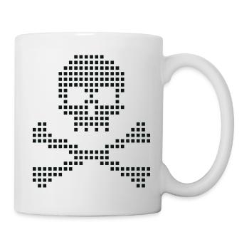 Pixel Skull Crossbones - Mug - white - Right
