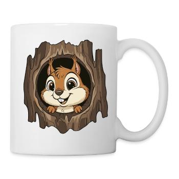 Waldchipmunk im Baumloch - Tasse - Weiß - Rechts