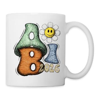 Abitur 2026 Flower Doodle Abi Font - Mug - white - Right