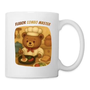 Ours en peluche en costume de chef - Mug blanc - blanc - Droite