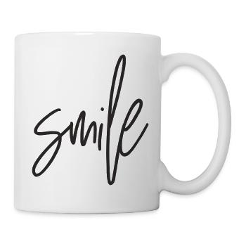 SMILE – Positive text design for a good mood - Mug - white - Right