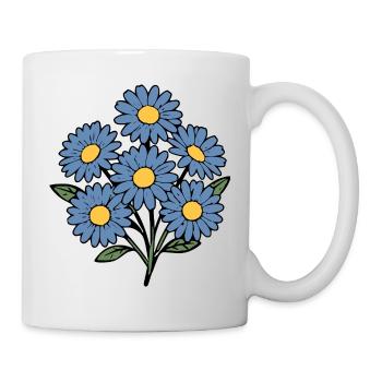 Flower Blue Flowers Blossom Bouquet - Mug - white - Right