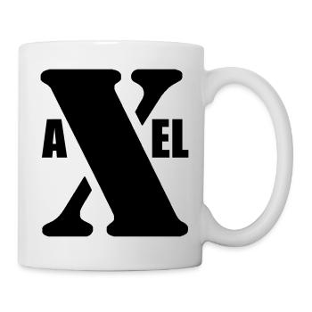 Axel – First Name Design | Minimal Typography - Tasse - Weiß - Rechts