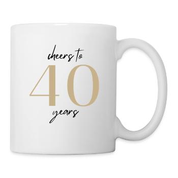 40 Geburtstag cheers to 40 years 1986  - Tasse - Weiß - Rechts