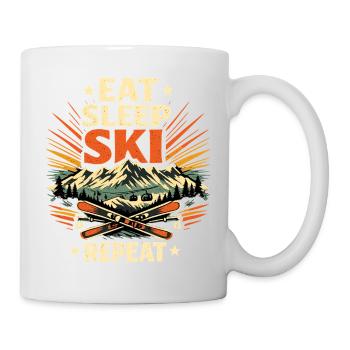Un Bonus de ski Manger Sommeil Répé - Mug blanc - blanc - Droite