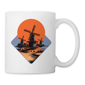 Esquisses exotiques de moulins à vent - Mug blanc - blanc - Droite